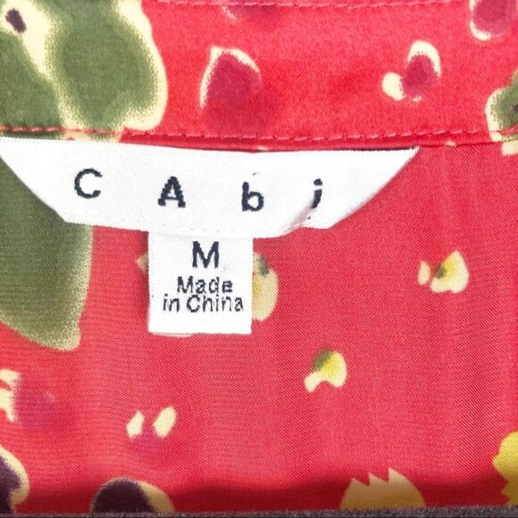 CABI | Wildflower Art Teacher Tunic Blouse Red Women’s Size Medium - Picture 5 of 9